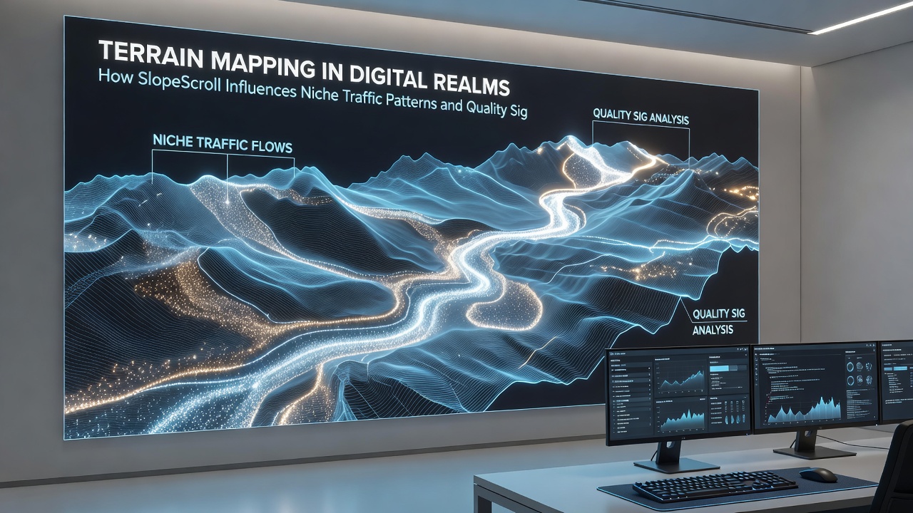 Visualization of niche traffic flow through slope-adjusted digital terrain layers